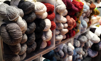 A close up of Brooklyn Tweed yarn.